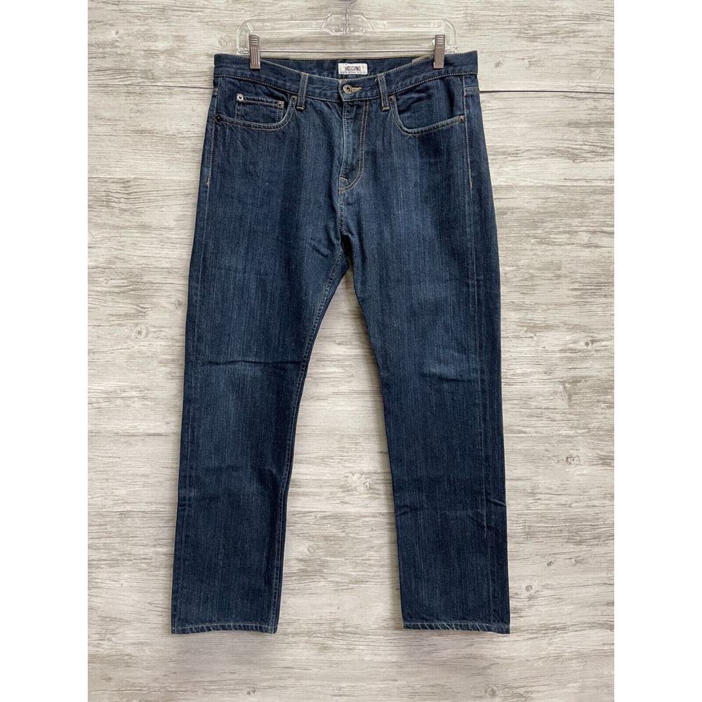 Moschino Mens Jeans 33x30 Blue Denim Straight Leg Cotton